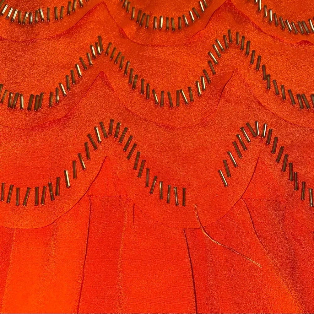 Ted Baker Orange and gold beaded dress
